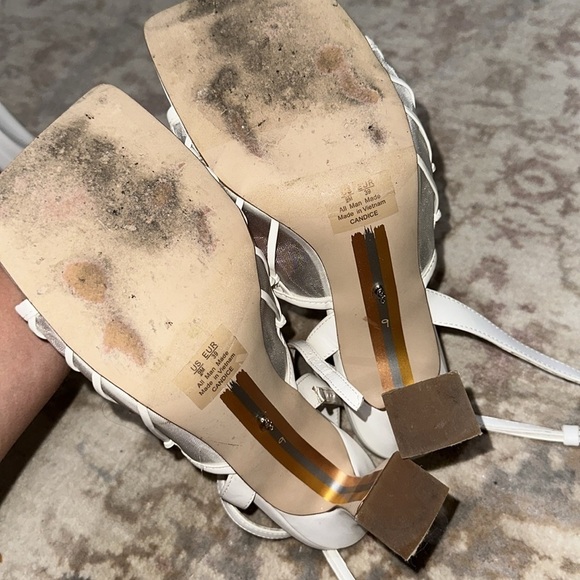 Sam Edelman Candice Sandal in Bright White womens heels size 9 - Picture 9 of 10